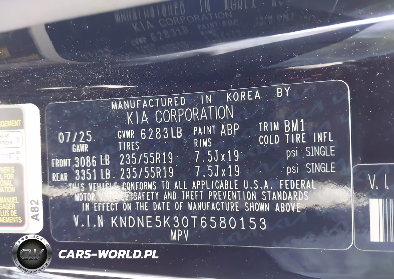 2026 Kia Carnival Mpv Sx Prestige VIN:KNDNE5K30T6580153 - 9