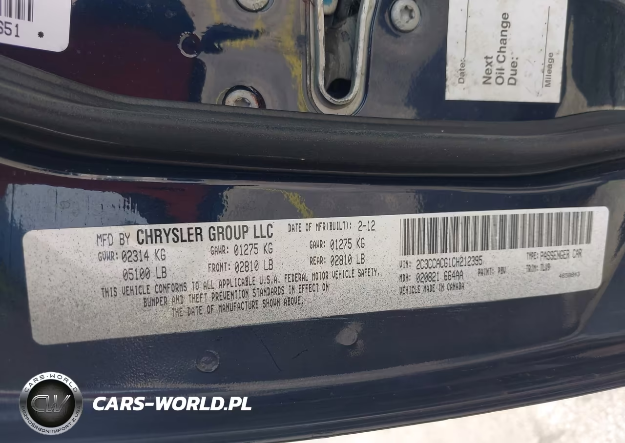 2012 Chrysler 300 Limited VIN:2C3CCACG1CH212395 - 9