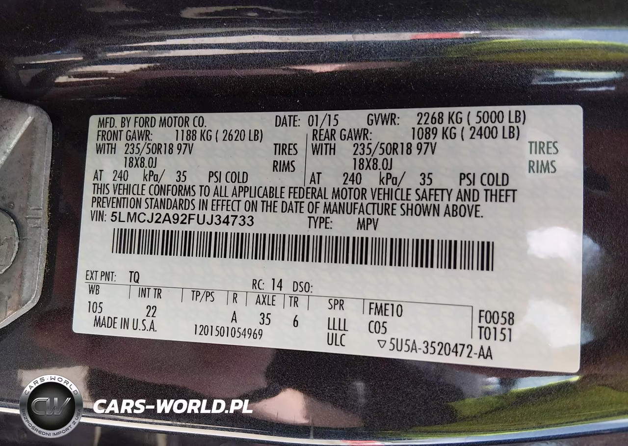 2015 Lincoln Mkc VIN:5LMCJ2A92FUJ34733 - 9