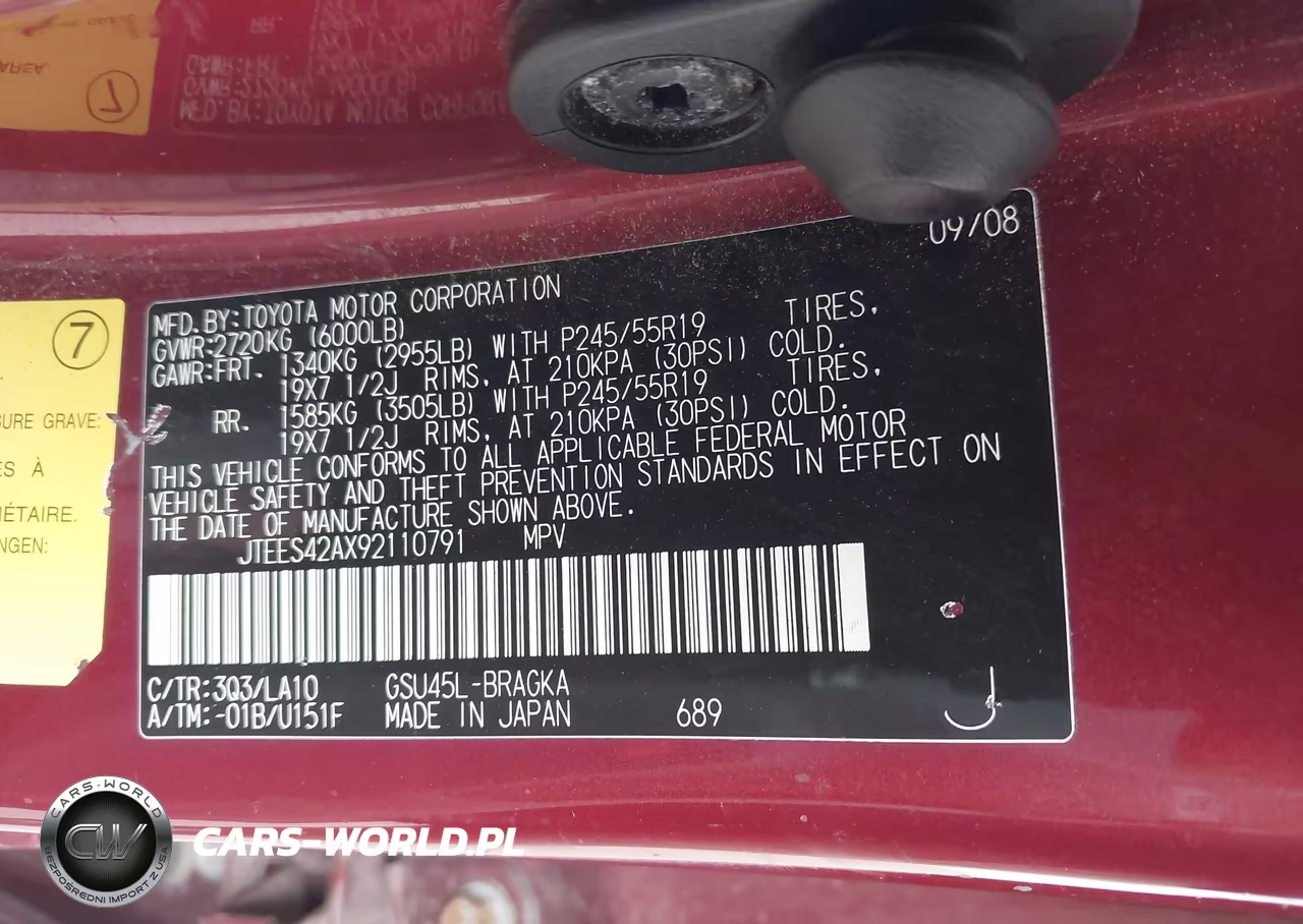 2009 Toyota Highlander Limited VIN:JTEES42AX92110791 - 9