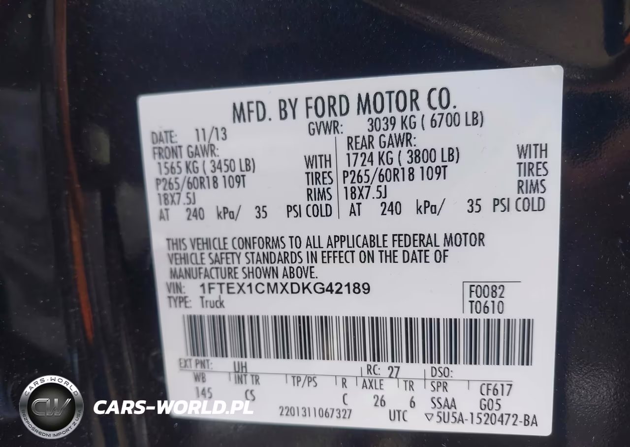 2013 Ford F-150 Stx VIN:1FTEX1CMXDKG42189 - 9