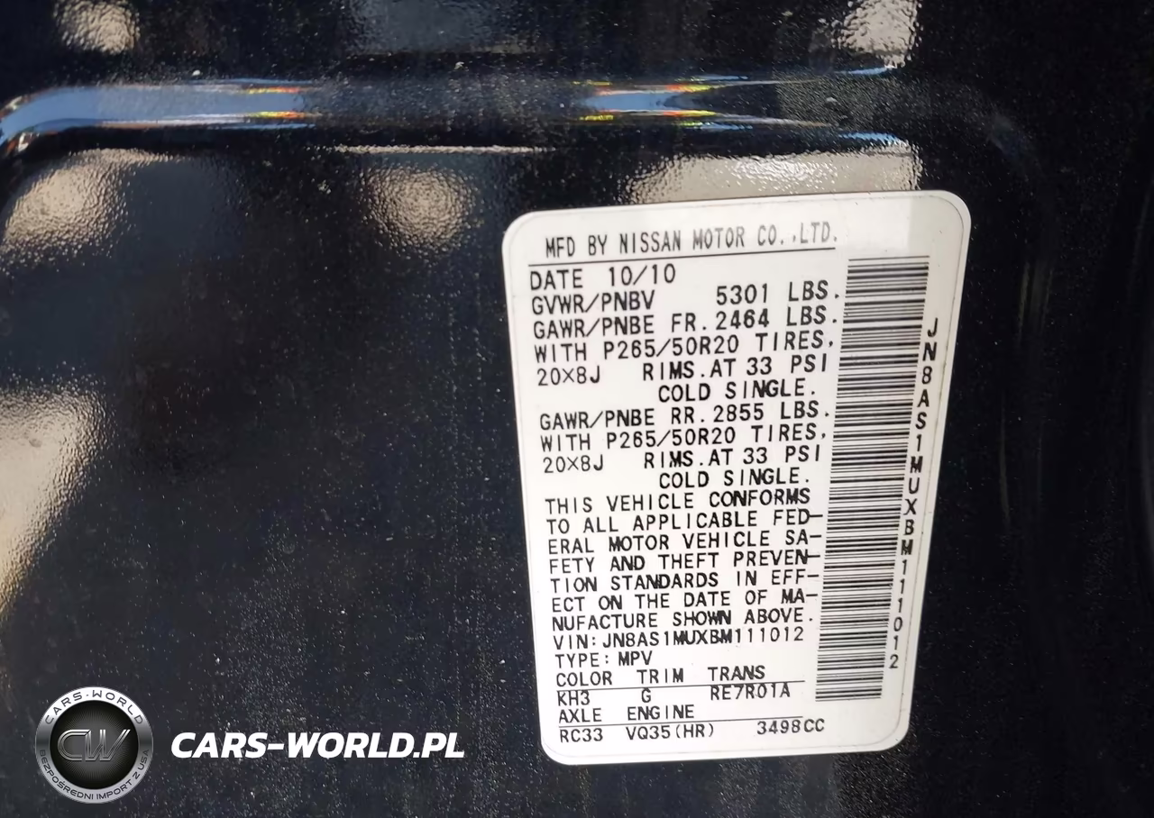 2011 Infiniti Fx35 VIN:JN8AS1MUXBM111012 - 9