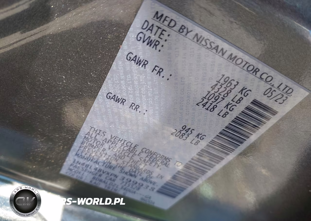 2023 Nissan Altima S Fwd VIN:1N4BL4BVXPN399938 - 9