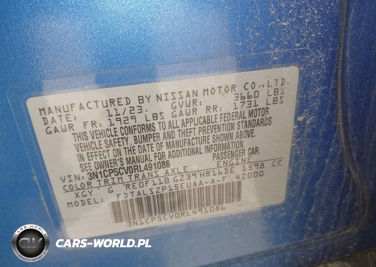 2024 Nissan Kicks Sv Xtronic Cvt VIN:3N1CP5CV0RL491086 - 9
