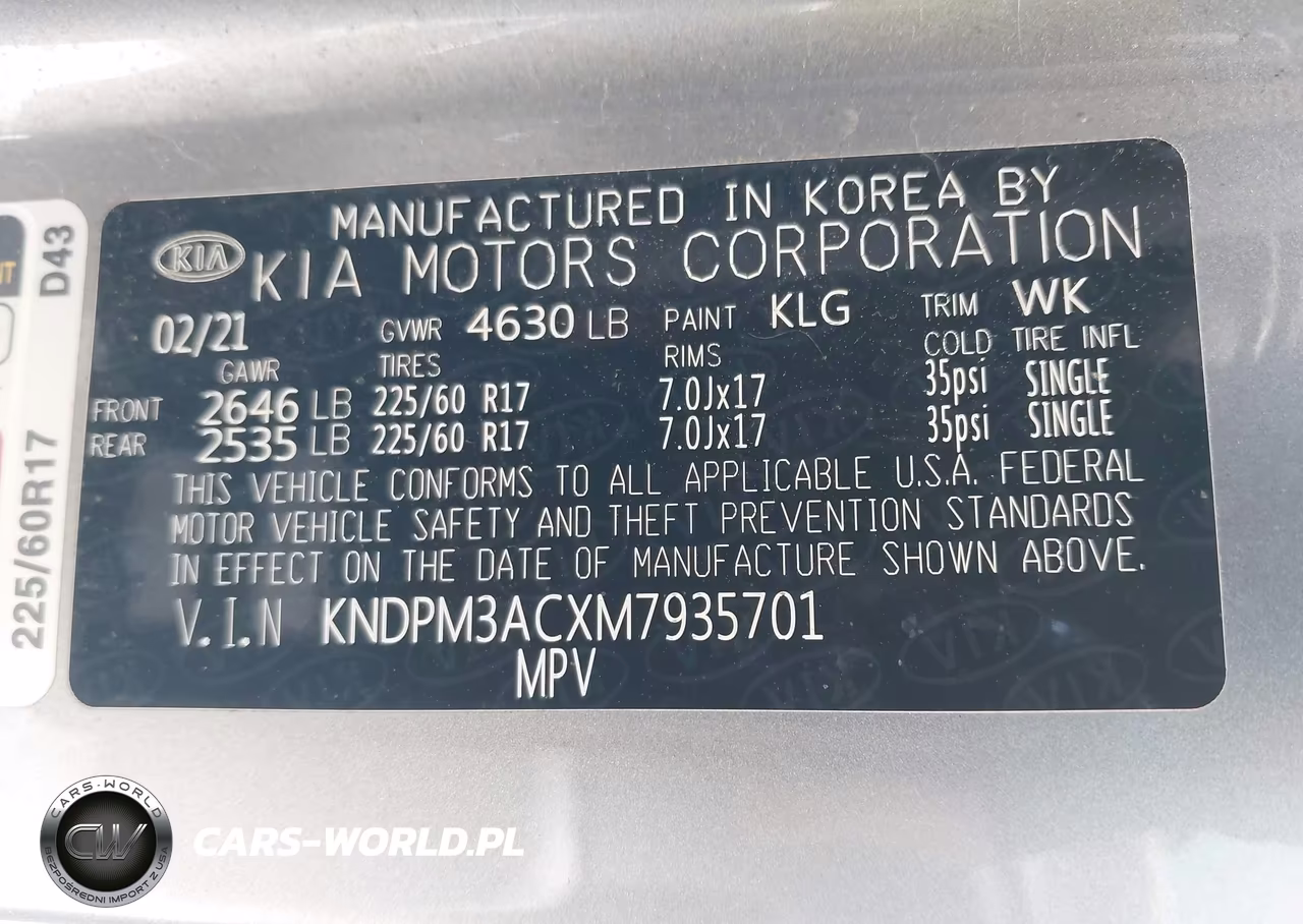 2021 Kia Sportage Lx VIN:KNDPM3ACXM7935701 - 9