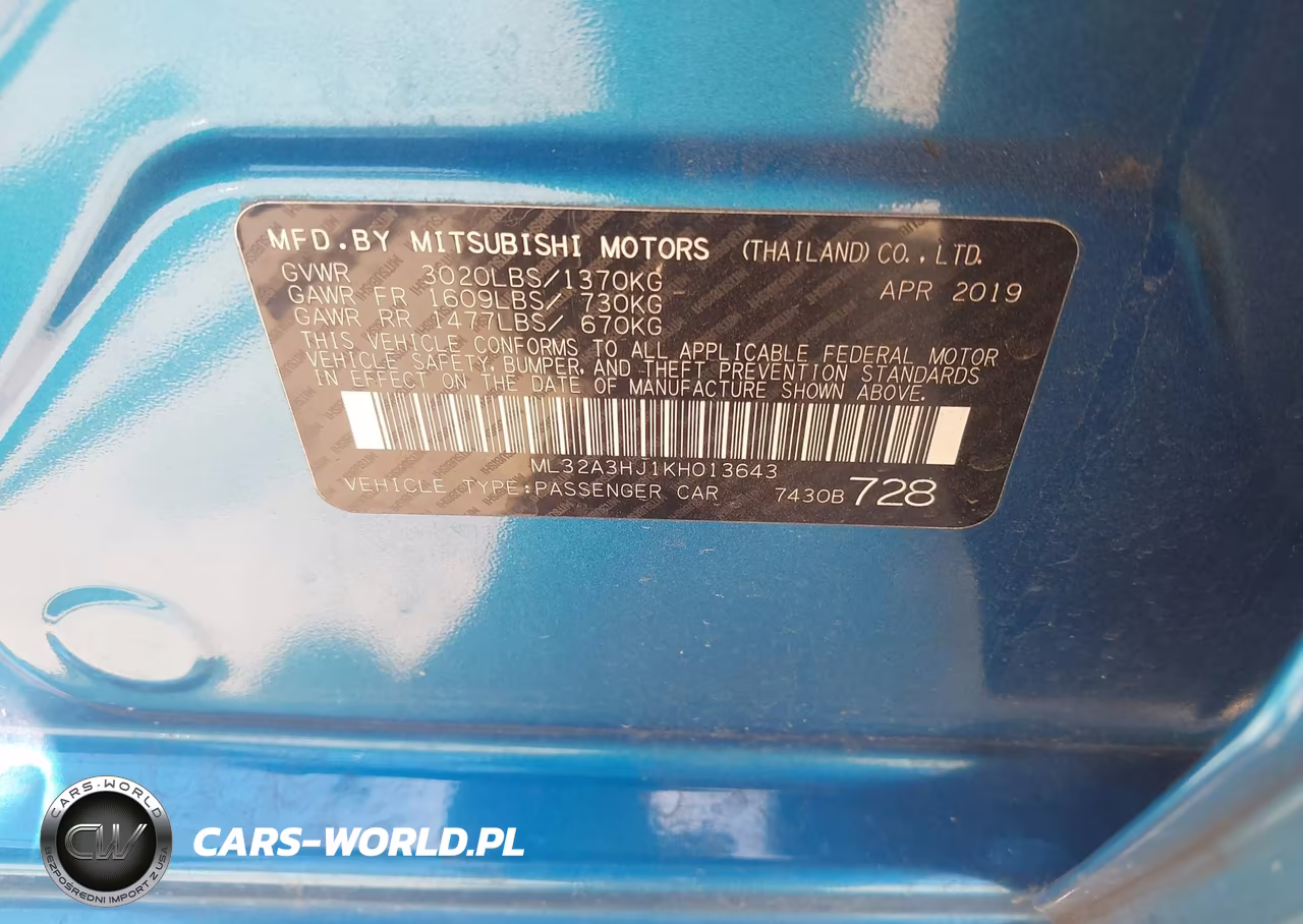 2019 Mitsubishi Mirage Es-Rf VIN:ML32A3HJ1KH013643 - 9