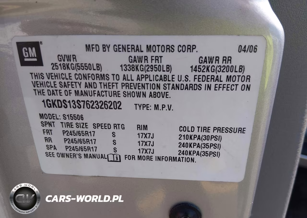 2006 GMC Envoy Slt VIN:1GKDS13S762326202 - 9
