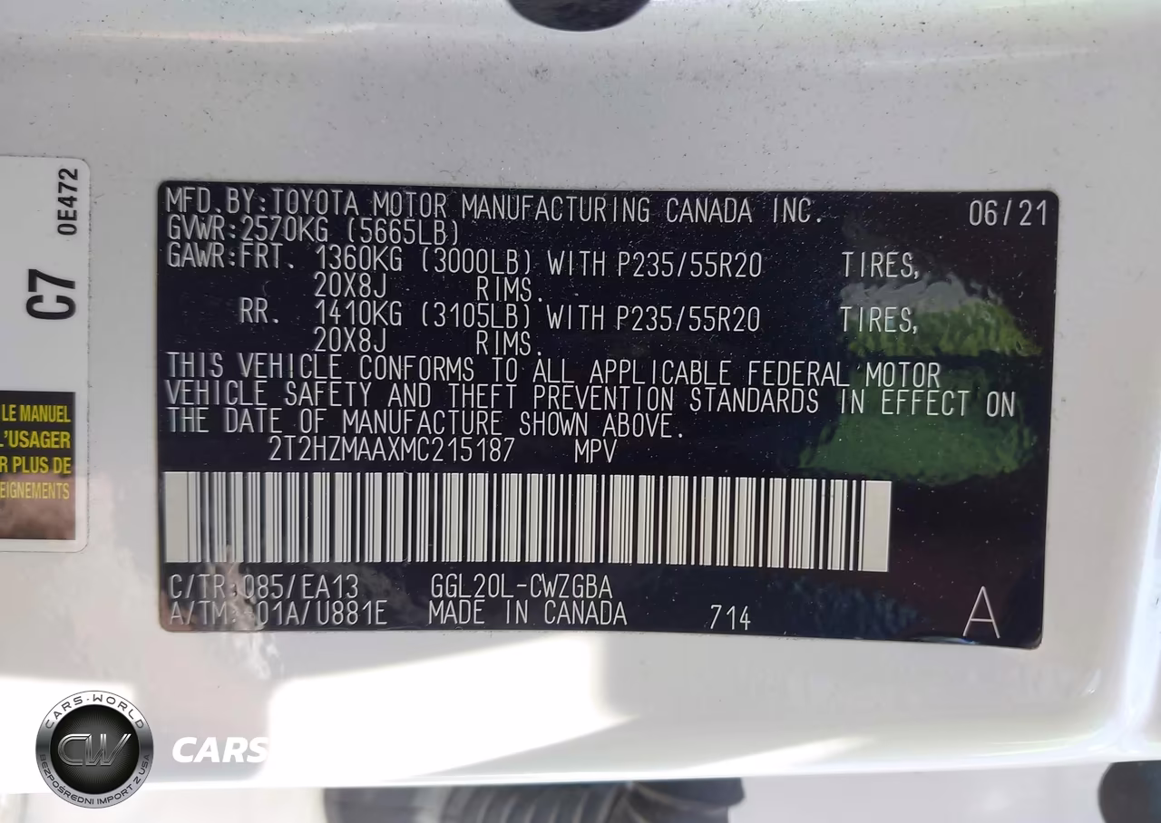 2021 Lexus Rx 350 VIN:2T2HZMAAXMC215187 - 9