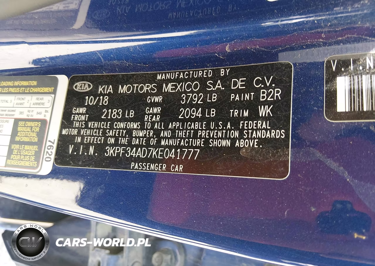 2019 Kia Forte S VIN:3KPF34AD7KE041777 - 9