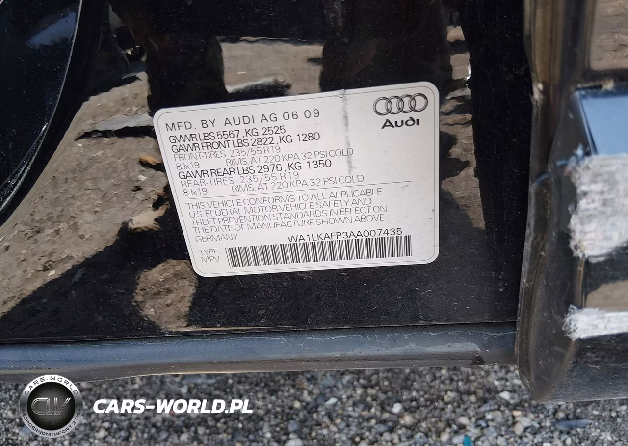 2010 Audi Q5 3.2 Premium VIN:WA1LKAFP3AA007435 - 9