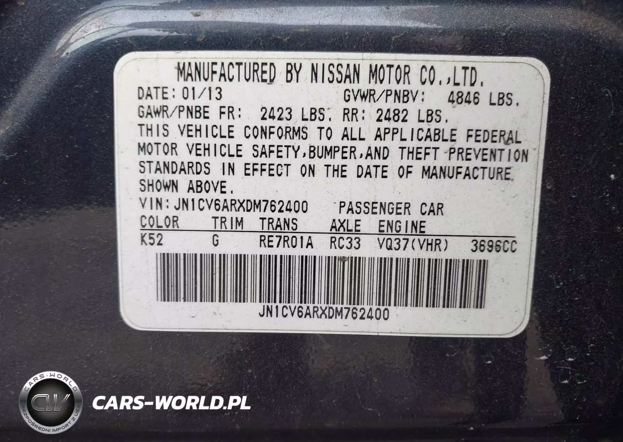 2013 Infiniti G37X VIN:JN1CV6ARXDM762400 - 9