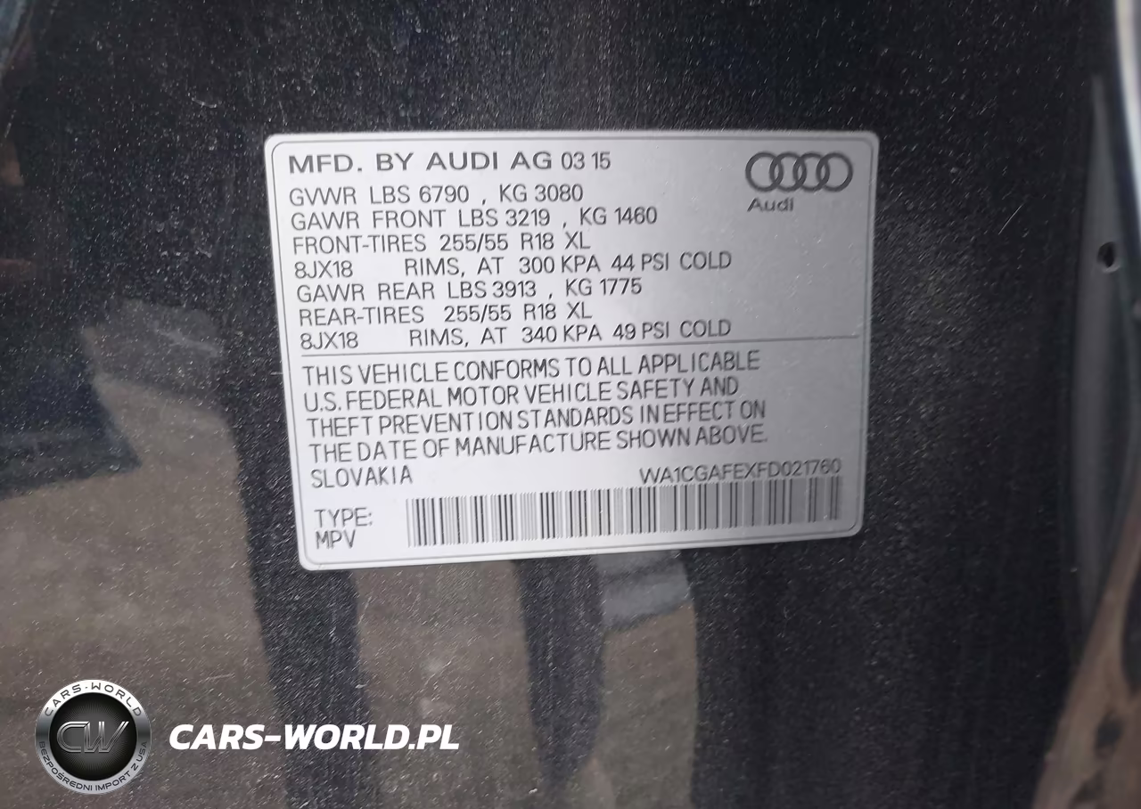 2015 Audi Q7 3.0T Premium VIN:WA1CGAFEXFD021760 - 9