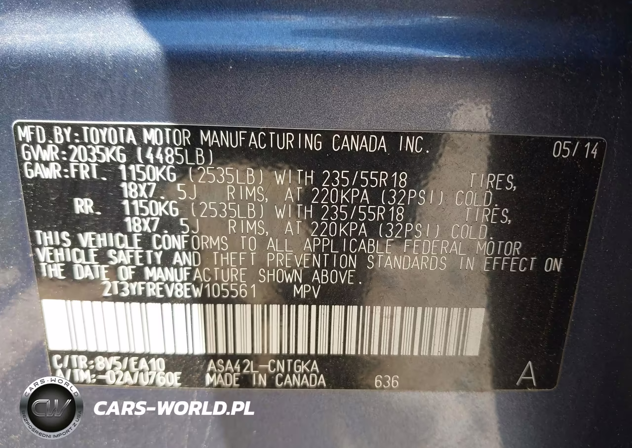 2014 Toyota Rav4 Limited VIN:2T3YFREV8EW105561 - 9
