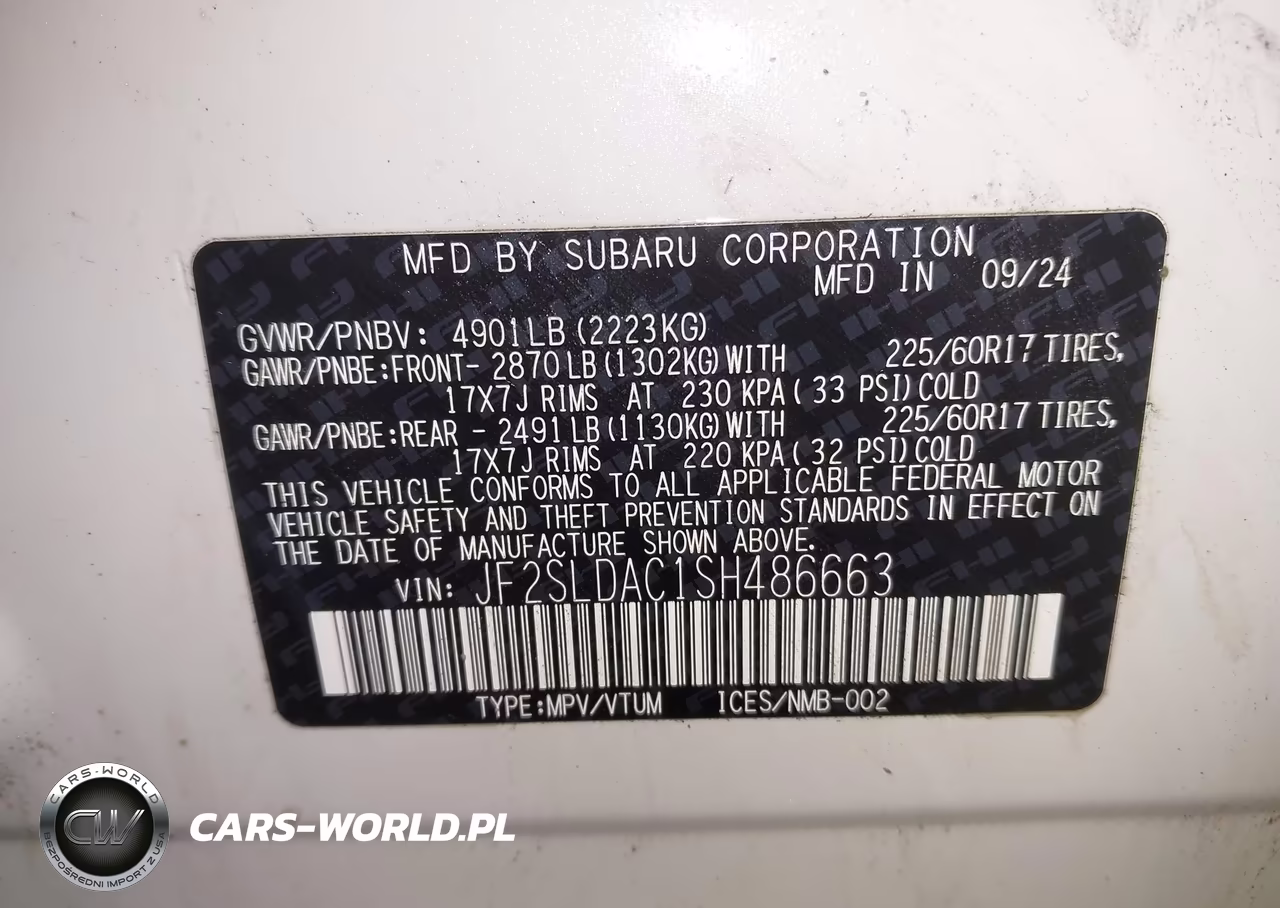 2025 Subaru Forester VIN:JF2SLDAC1SH486663 - 9