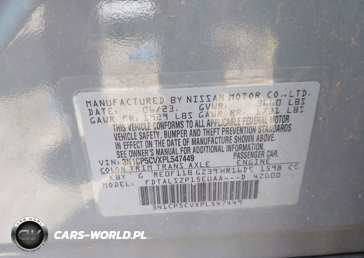 2023 Nissan Kicks Sv Xtronic Cvt VIN:3N1CP5CVXPL547449 - 9