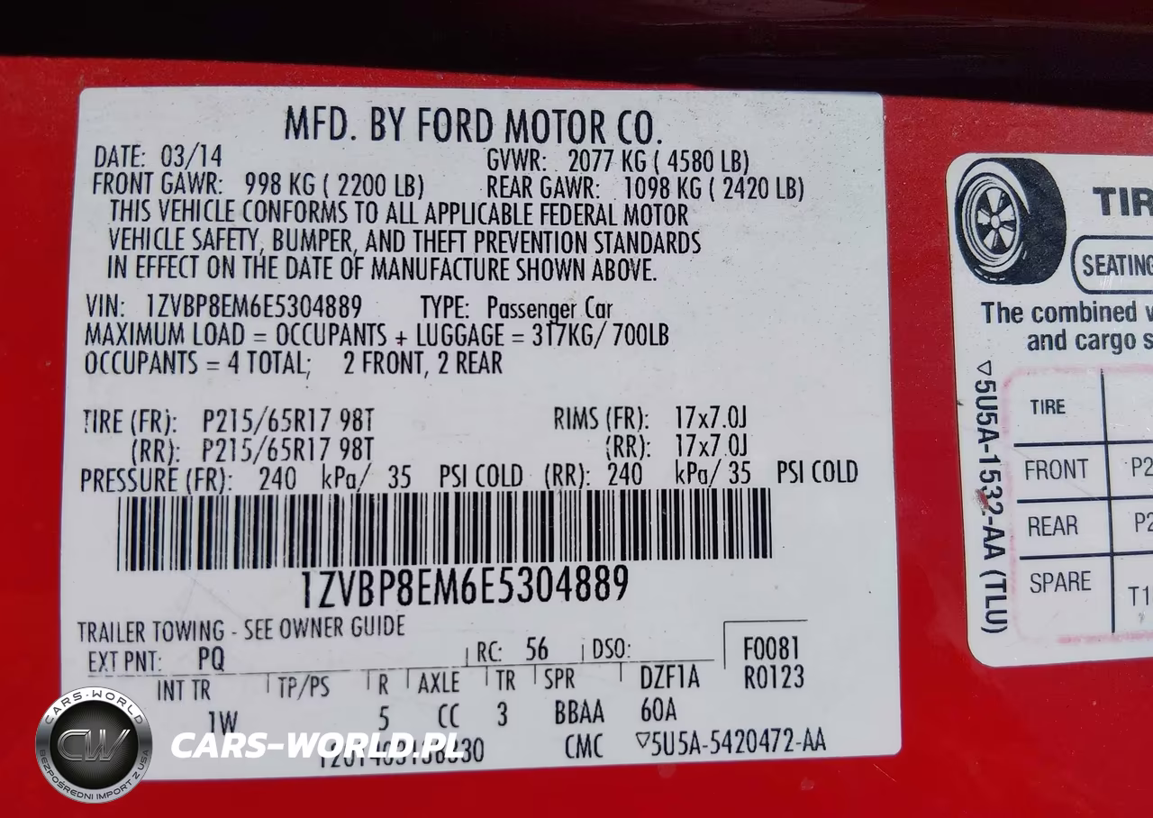 2014 Ford Mustang V6 VIN:1ZVBP8EM6E5304889 - 8