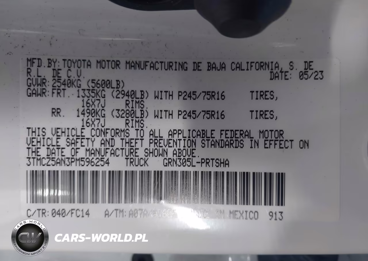 2023 Toyota Tacoma Sr5 V6 VIN:3TMCZ5AN3PM596254 - 9