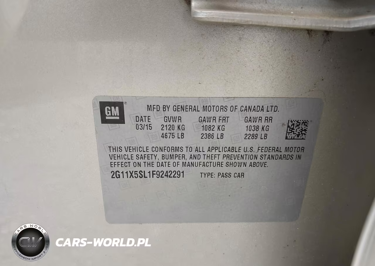 2015 Chevrolet Impala 1Fl VIN:2G11X5SL1F9242291 - 9