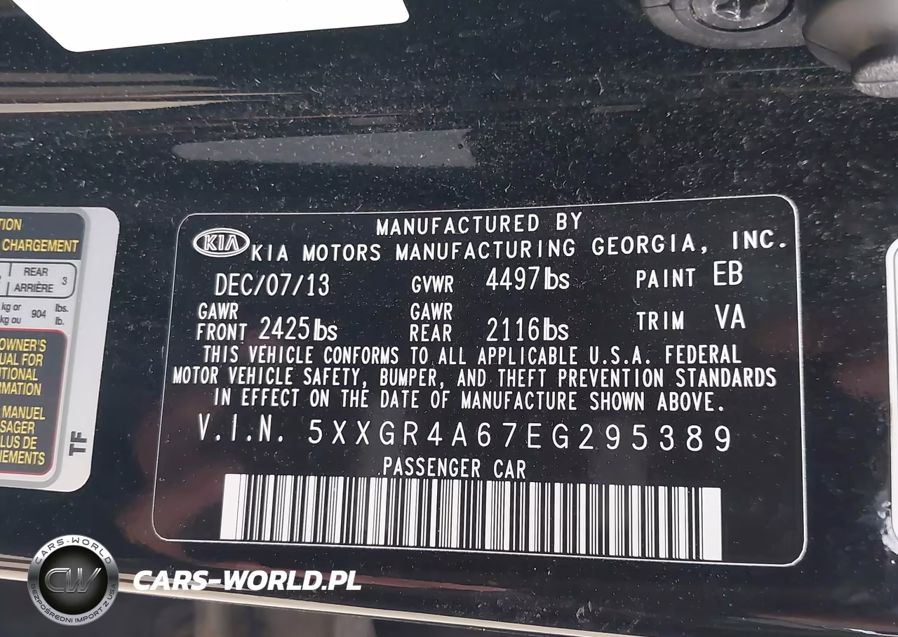 2014 Kia Optima Sx Turbo VIN:5XXGR4A67EG295389 - 9