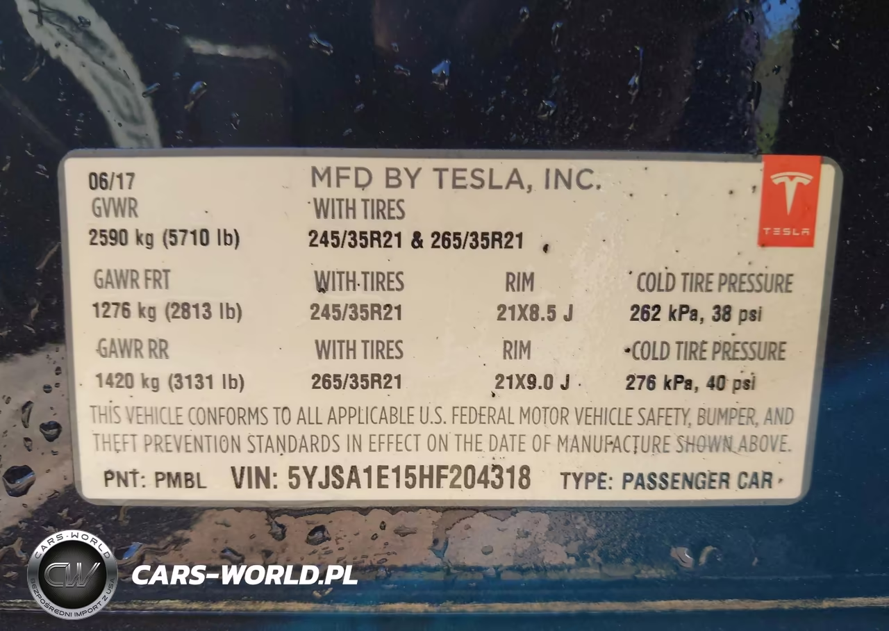 2017 Tesla Model S 60-75 VIN:5YJSA1E15HF204318 - 9