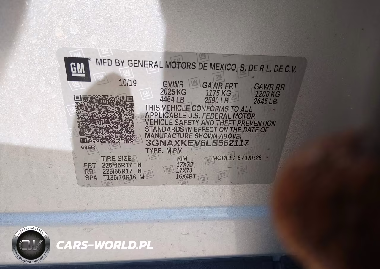 2020 Chevrolet Equinox Fwd Lt 1.5L Turbo VIN:3GNAXKEV6LS562117 - 9
