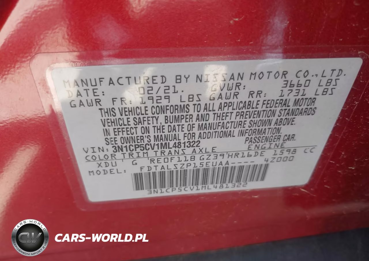 2021 Nissan Kicks Sv Xtronic Cvt VIN:3N1CP5CV1ML481322 - 9