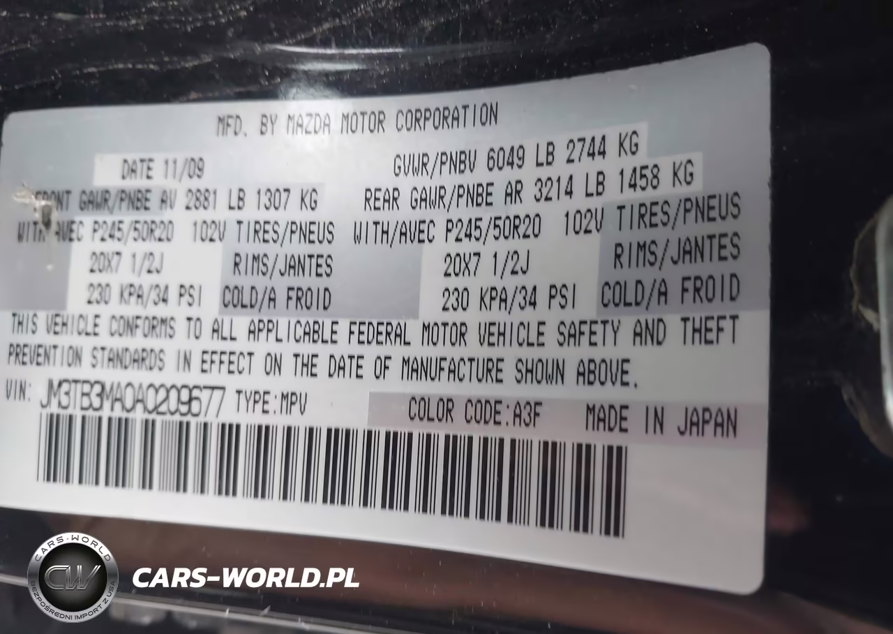 2010 Mazda Cx-9 Grand Touring VIN:JM3TB3MA0A0209677 - 9
