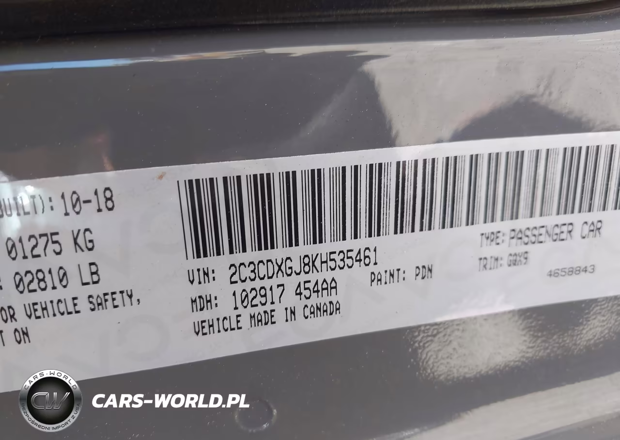 2019 Dodge Charger Scat Pack Rwd VIN:2C3CDXGJ8KH535461 - 9