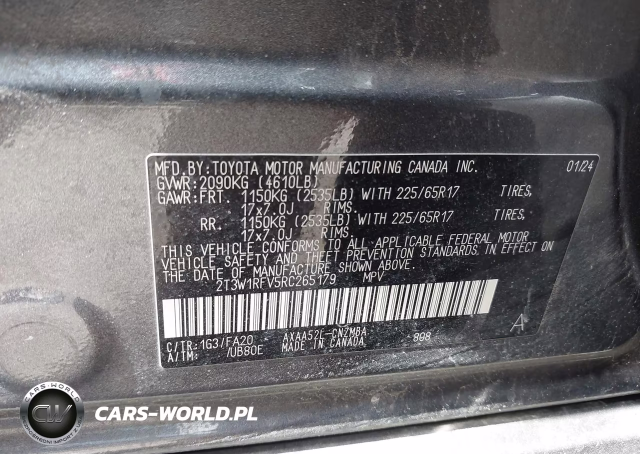 2024 Toyota Rav4 Xle VIN:2T3W1RFV5RC265179 - 9