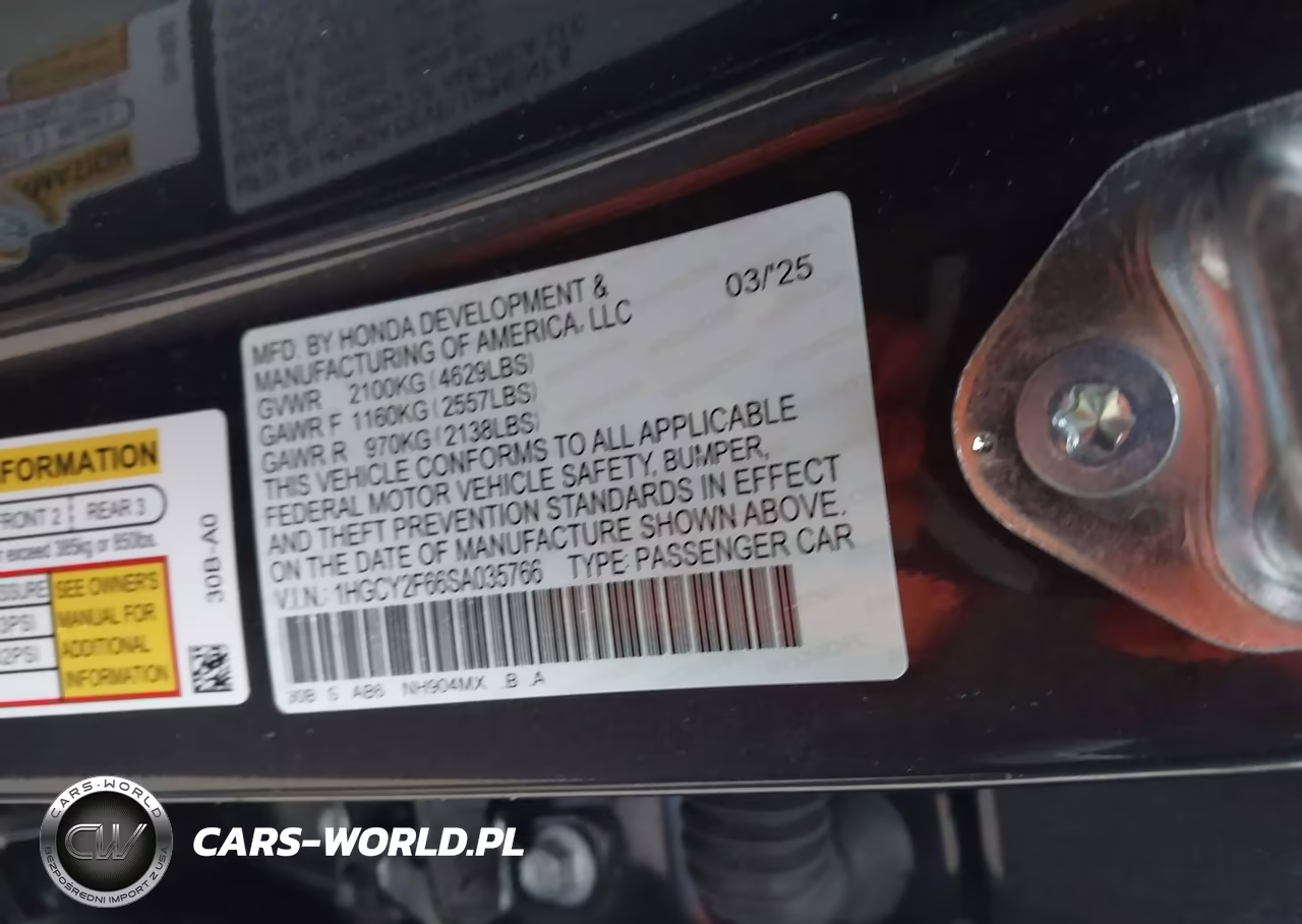 2025 Honda Accord Hybrid Ex-L VIN:1HGCY2F66SA035766 - 9