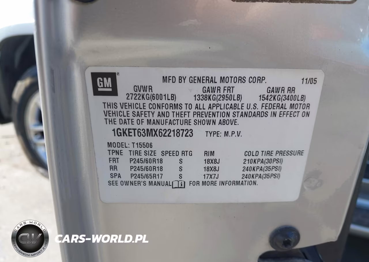 2006 GMC Envoy Denali VIN:1GKET63MX62218723 - 9