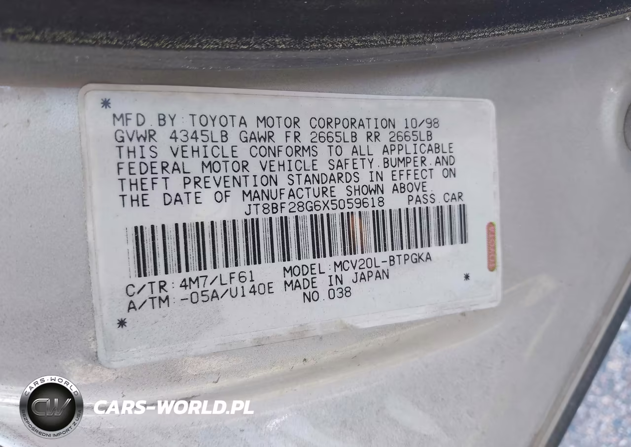 1999 Lexus Es 300 VIN:JT8BF28G6X5059618 - 9