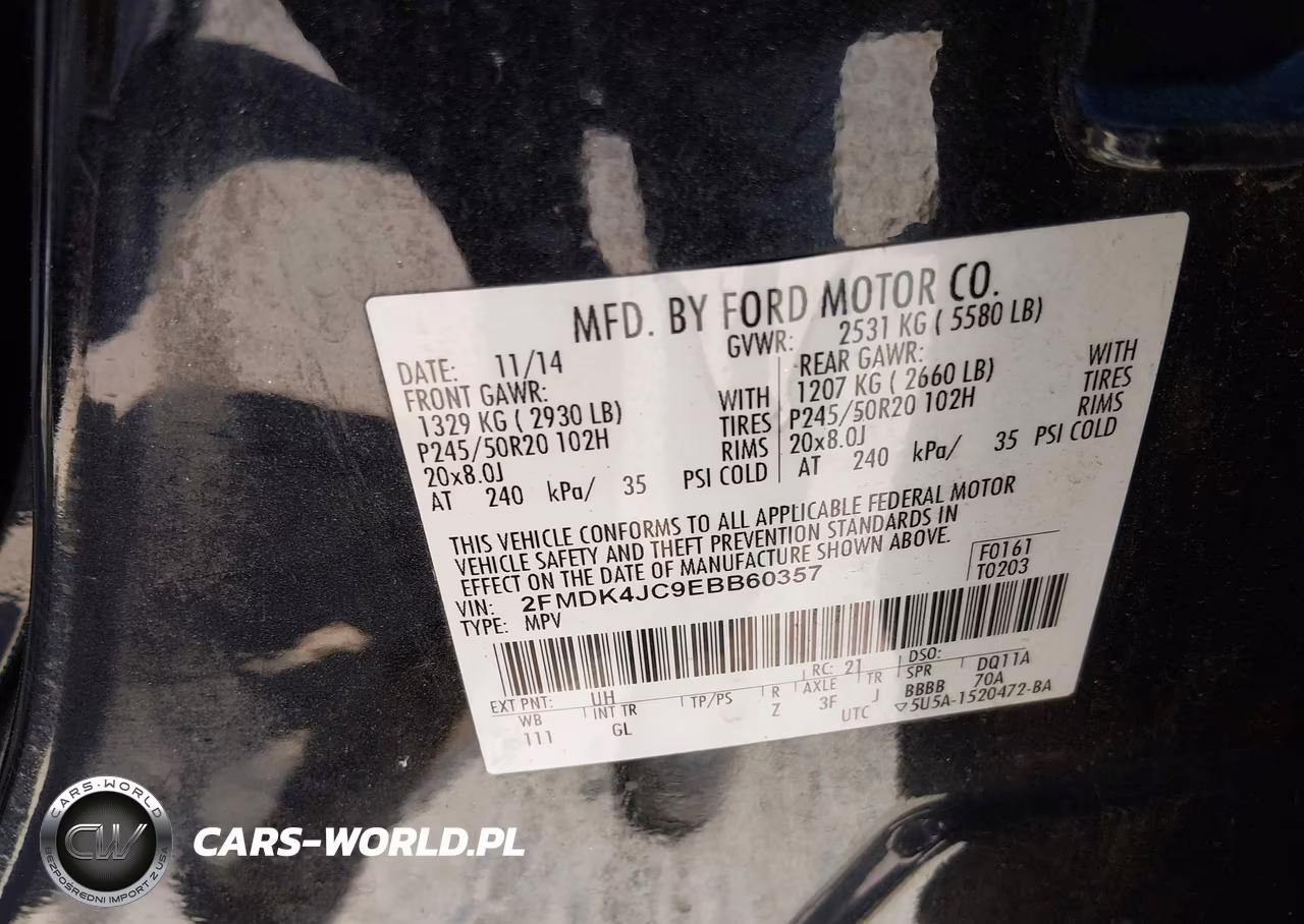 2014 Ford Edge Sel VIN:2FMDK4JC9EBB60357 - 9