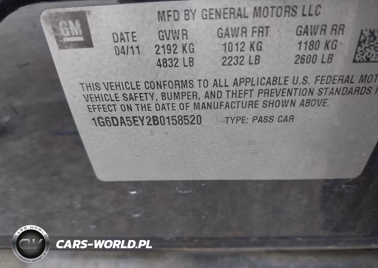 2011 Cadillac Cts Standard VIN:1G6DA5EY2B0158520 - 9