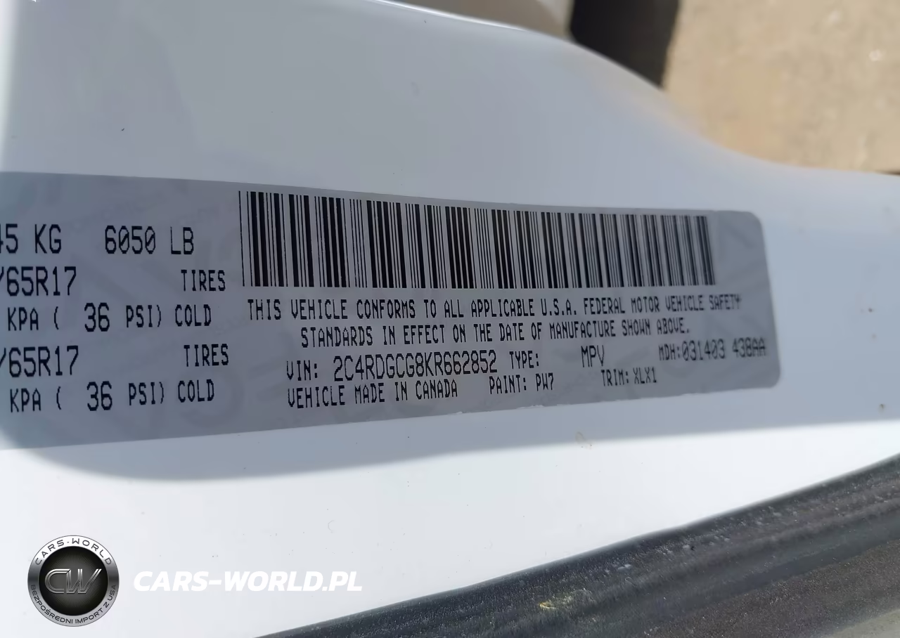 2019 Dodge Grand Caravan Sxt VIN:2C4RDGCG8KR662852 - 9