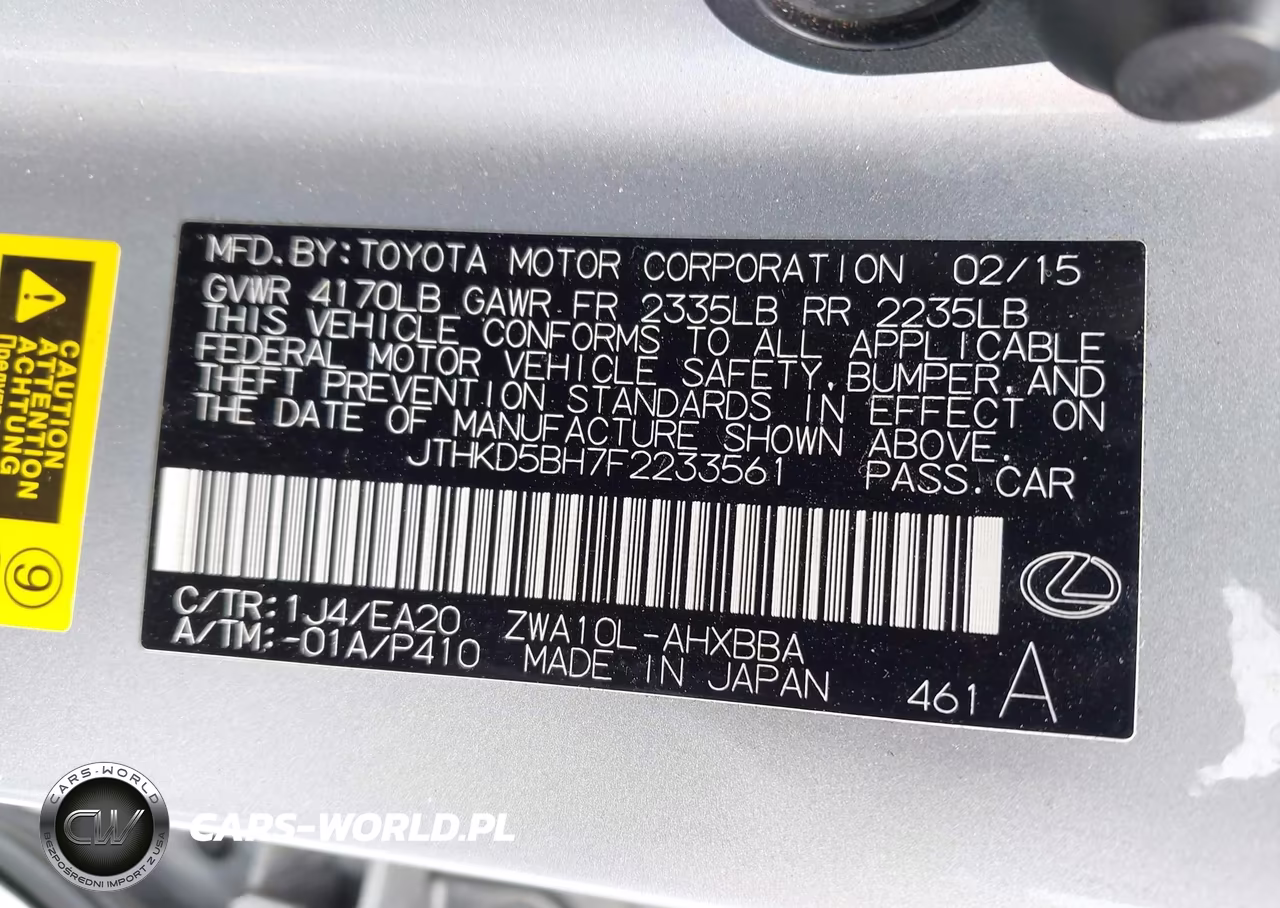 2015 Lexus Ct 200H VIN:JTHKD5BH7F2233561 - 9