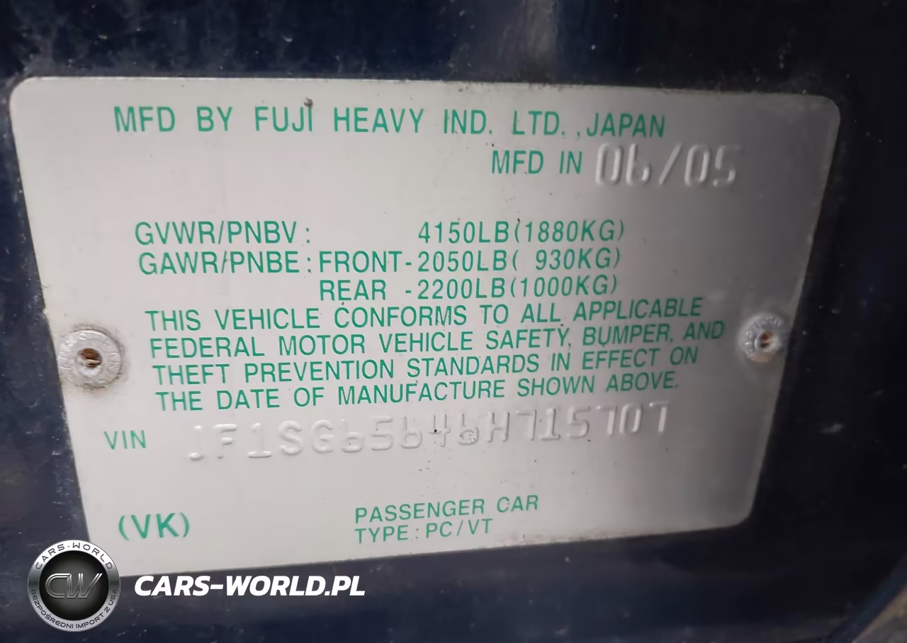 2006 Subaru Forester 2.5X VIN:JF1SG65646H715707 - 9