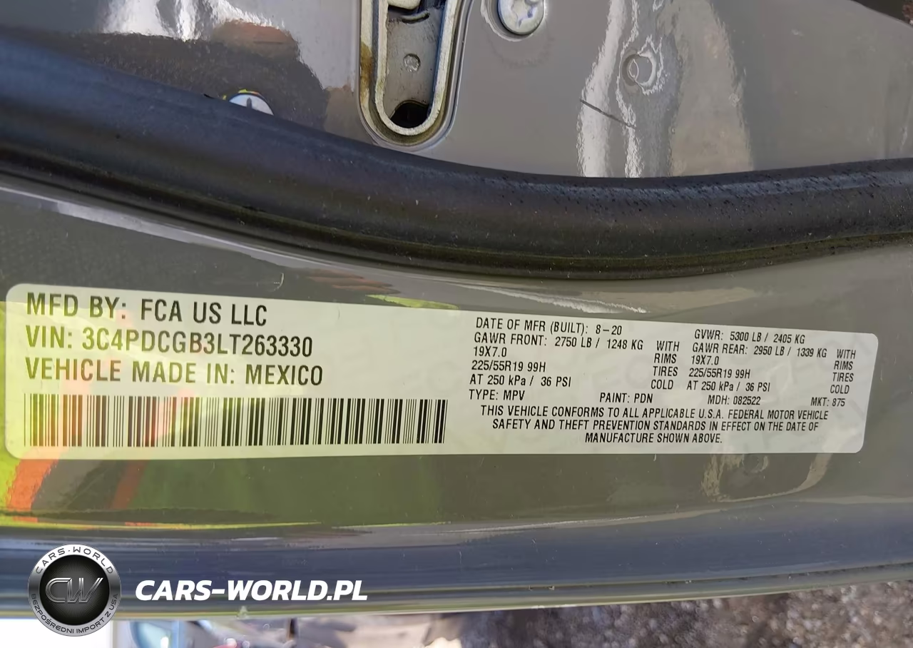 2020 Dodge Journey Crossroad VIN:3C4PDCGB3LT263330 - 9