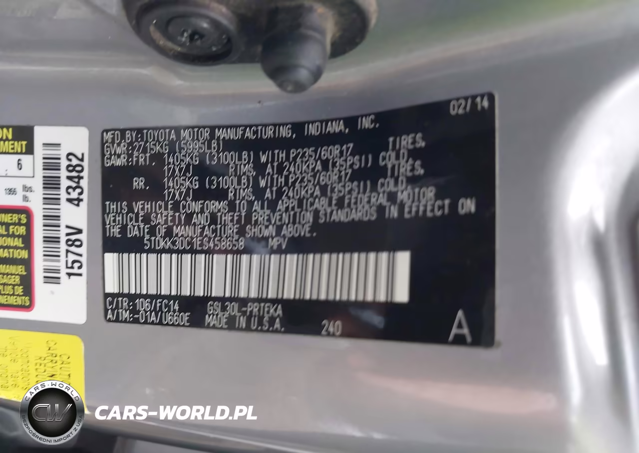2014 Toyota Sienna Le V6 8 Passenger VIN:5TDKK3DC1ES458658 - 9