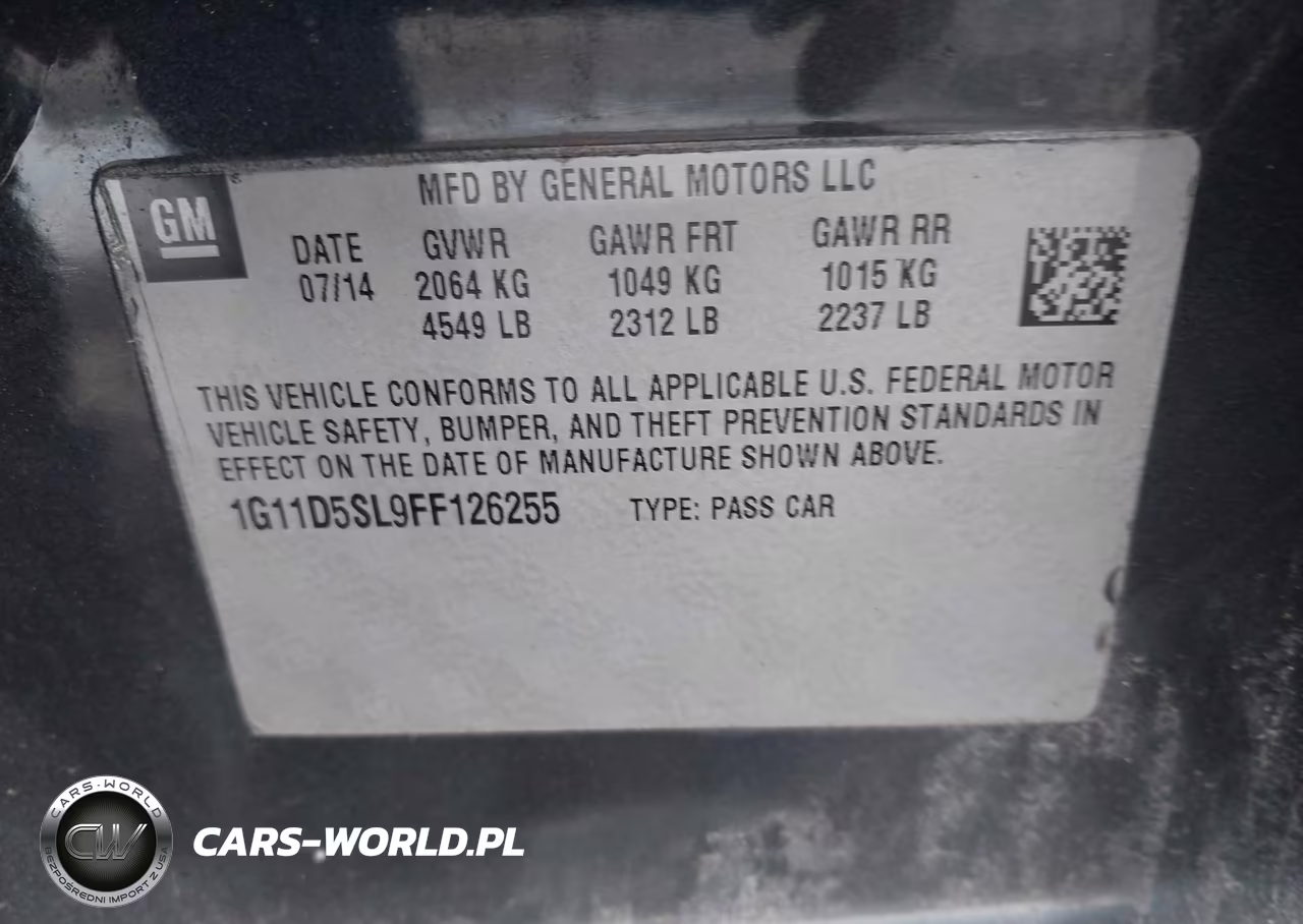 2015 Chevrolet Malibu 2Lt VIN:1G11D5SL9FF126255 - 9