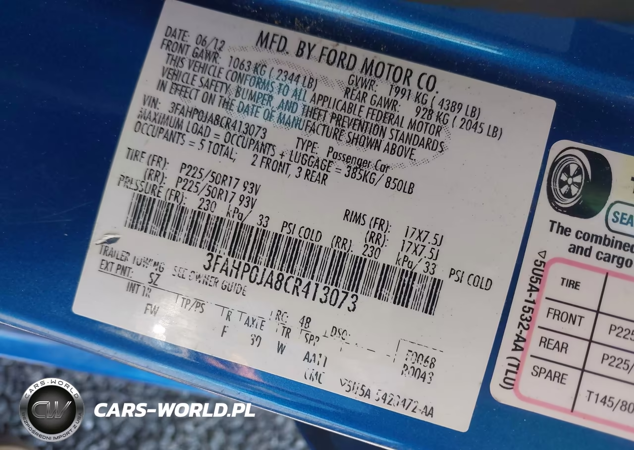 2012 Ford Fusion Sel VIN:3FAHP0JA8CR413073 - 9