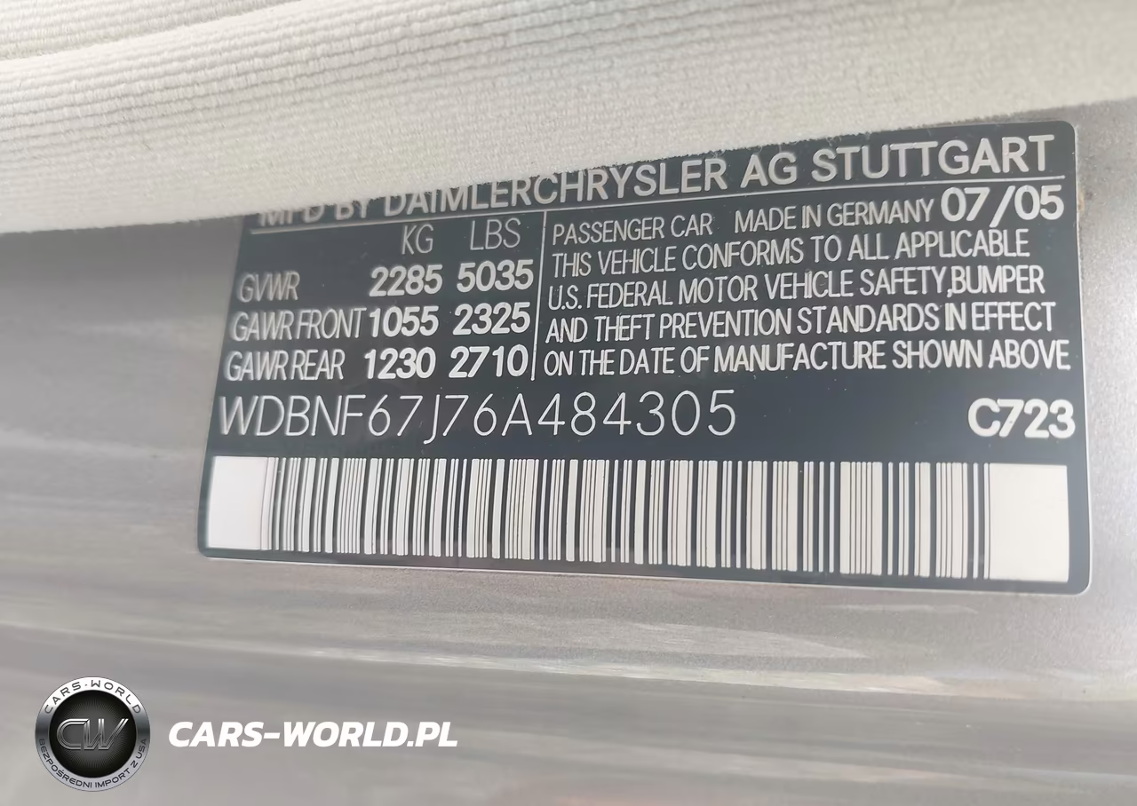 2006 Mercedes-Benz S 350 VIN:WDBNF67J76A484305 - 9