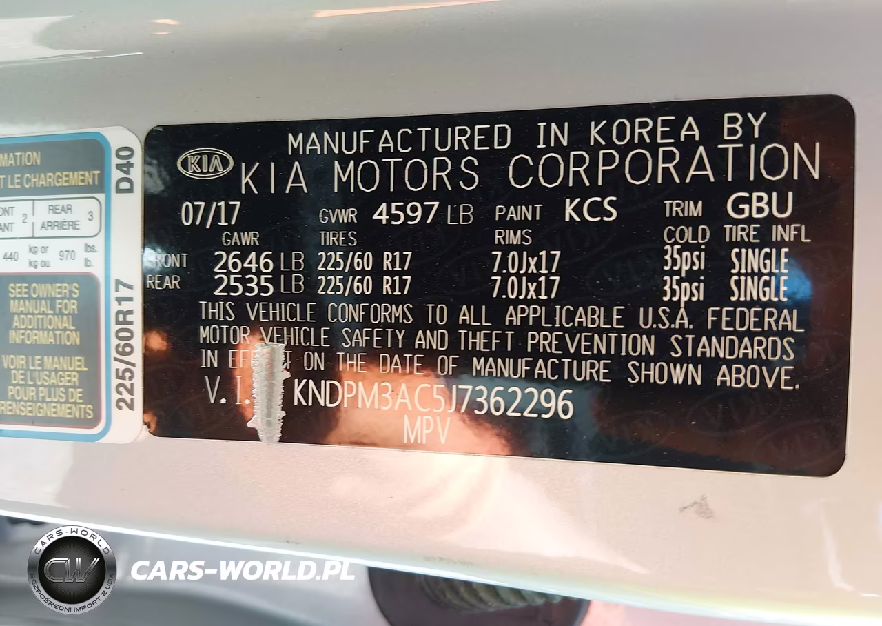2018 Kia Sportage Lx VIN:KNDPM3AC5J7362296 - 9