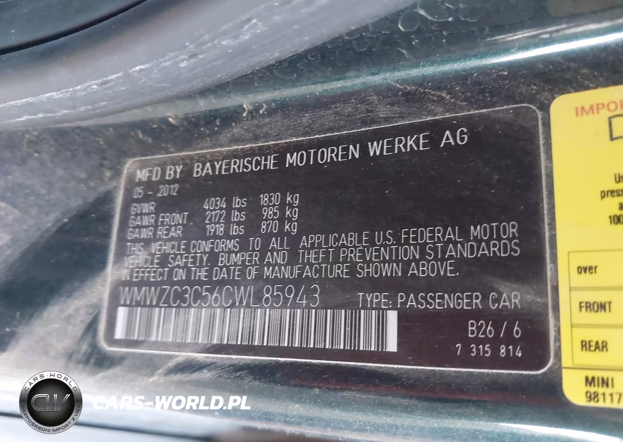 2012 Mini Cooper S Countryman VIN:WMWZC3C56CWL85943 - 9