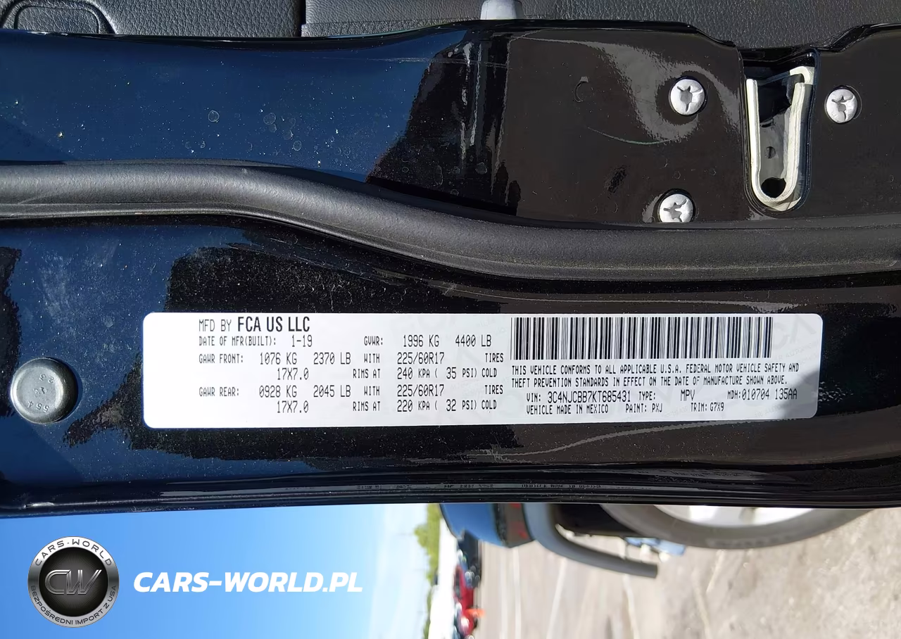 2019 Jeep Compass Latitude Fwd VIN:3C4NJCBB7KT685431 - 8
