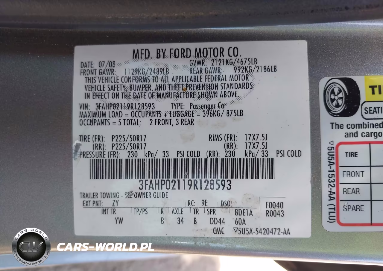 2009 Ford Fusion Sel VIN:3FAHP02119R128593 - 9