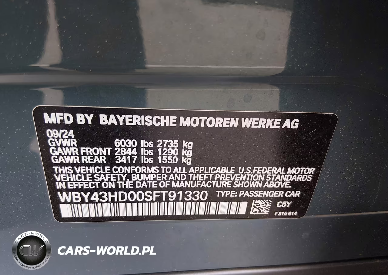2025 BMW I4 Gran Coupe xDrive40 VIN:WBY43HD00SFT91330 - 9
