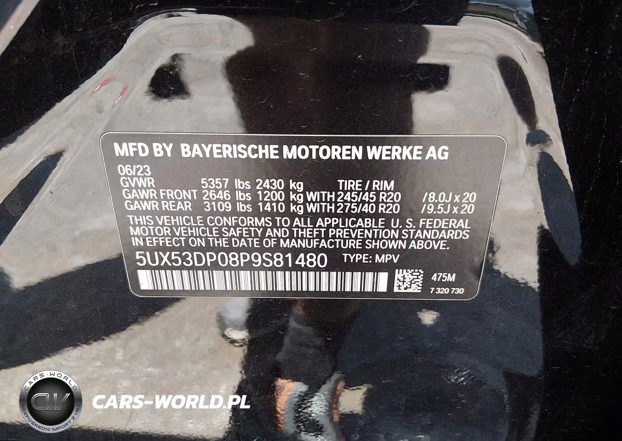 2023 BMW X3 xDrive30I VIN:5UX53DP08P9S81480 - 9
