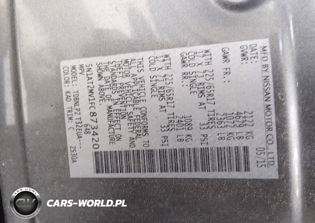 2015 Nissan Rogue S VIN:5N1AT2MV1FC873420 - 9