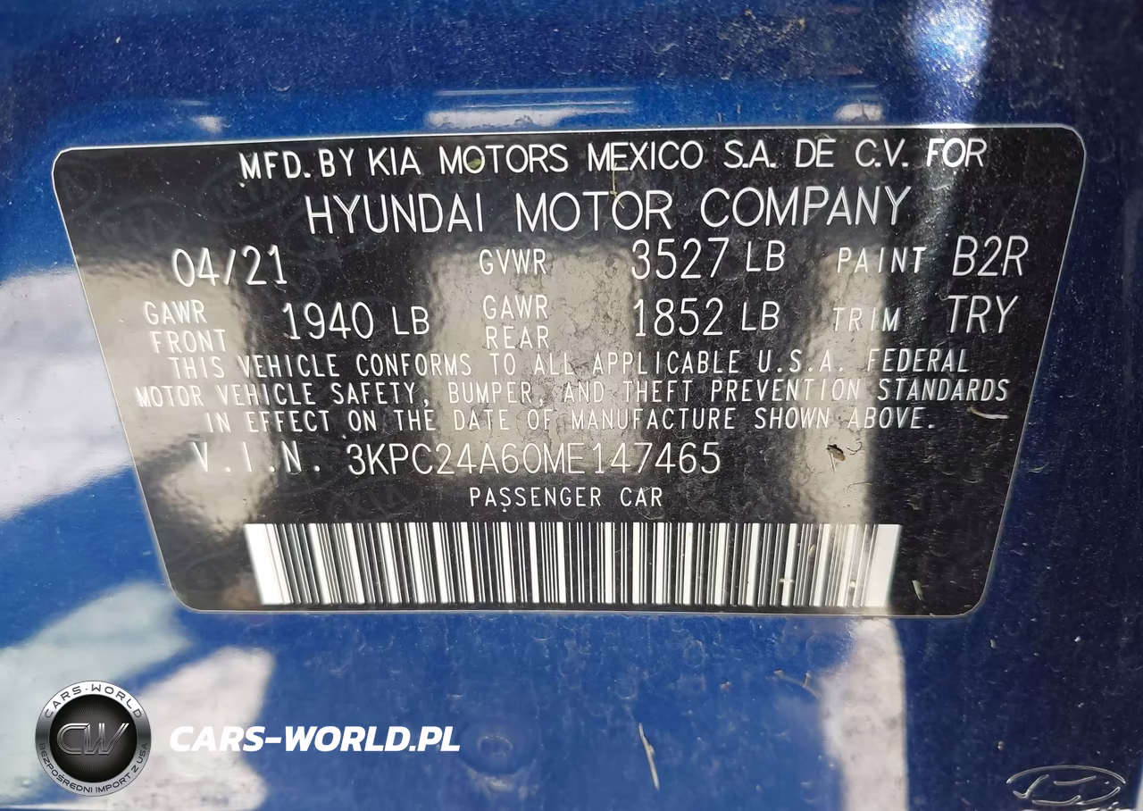 2021 Hyundai Accent Se VIN:3KPC24A60ME147465 - 9